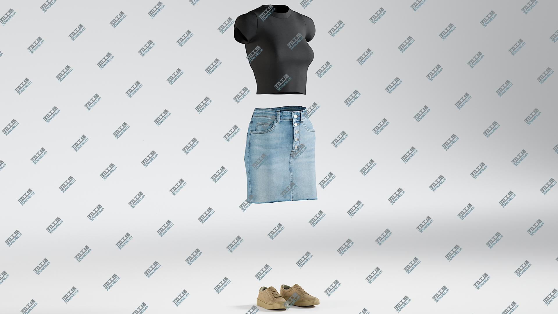 images/goods_img/20210319/3D Skirt with Tshirt and Sneakers/3.jpg
